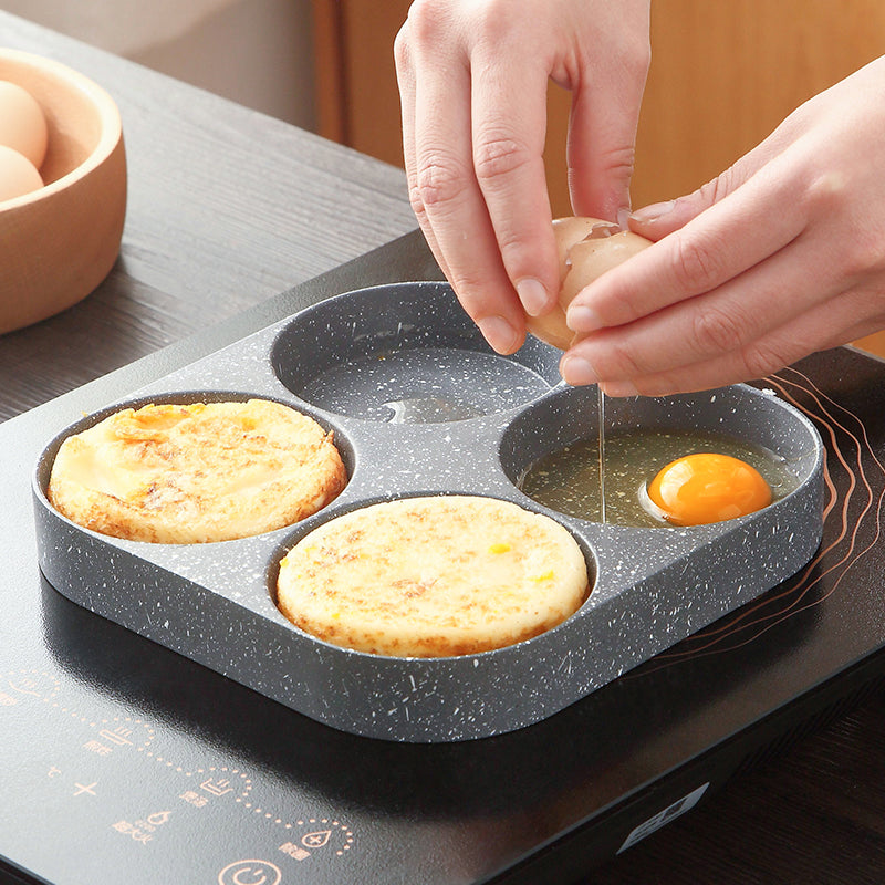 1pc 3 Agujeros Sartén Para Huevos, Sartén Para Huevos Con Mango Resistente  Al Calor Y Seguro Para Cocinar, Sartén Para Freír Huevos Antiadherente,  Adecuada Para Estufa De Gas E Inducción - Hogar