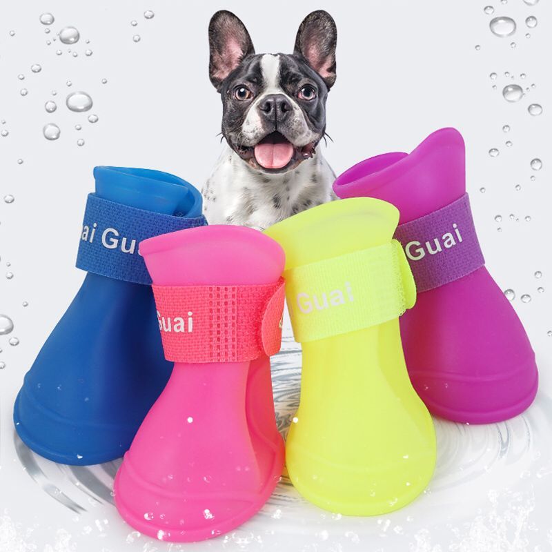 Zapatos De Silicona Impermeables Para Perritos + Envio Gratis