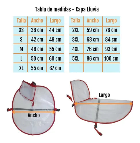 Capa De Lluvia Impermeable Para Mascotas + Envio Gratis