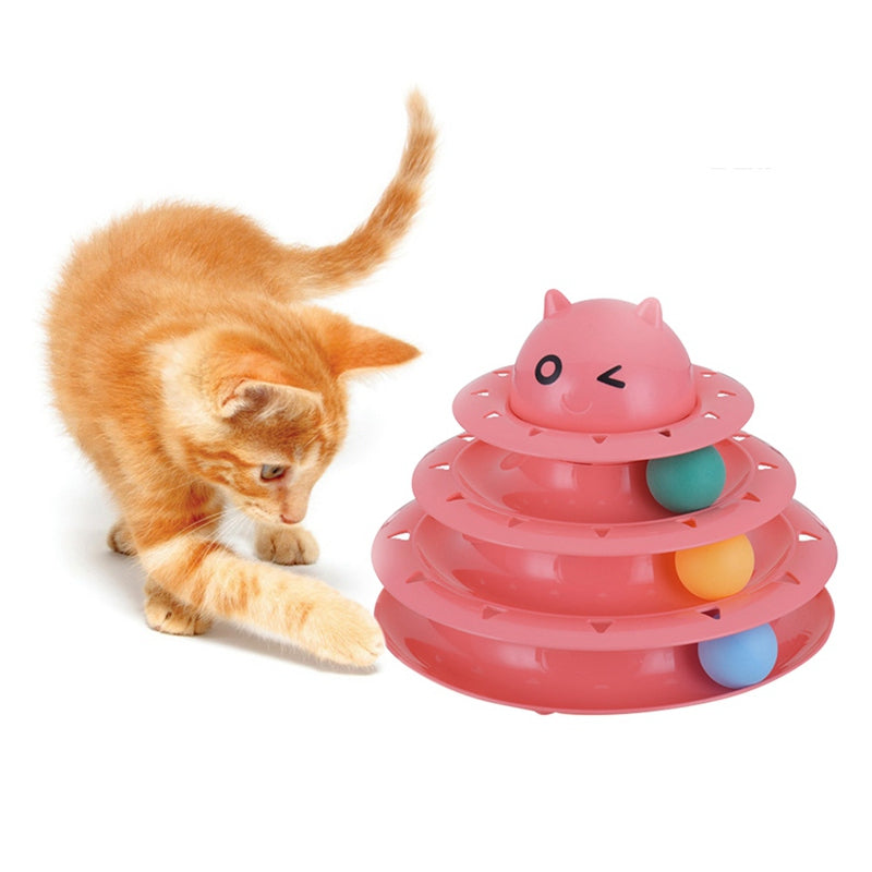 Torre 3 Niveles Con Pelotas, Juguete Interactivo Para Gatos + Envio Gratis