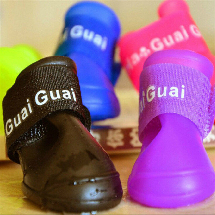 Zapatos De Silicona Impermeables Para Perritos + Envio Gratis