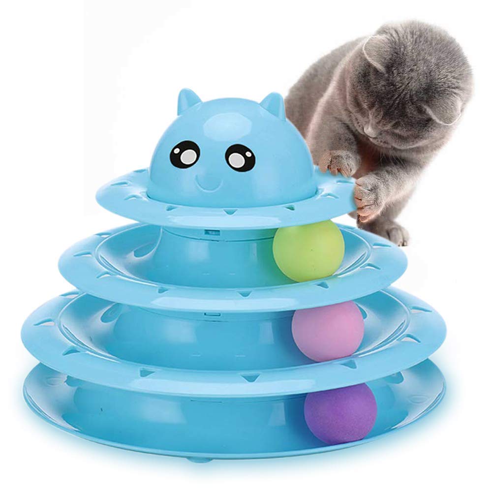 Torre 3 Niveles Con Pelotas, Juguete Interactivo Para Gatos + Envio Gratis