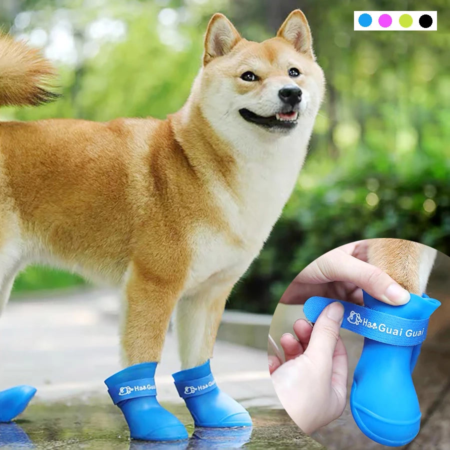 Zapatos De Silicona Impermeables Para Perritos + Envio Gratis